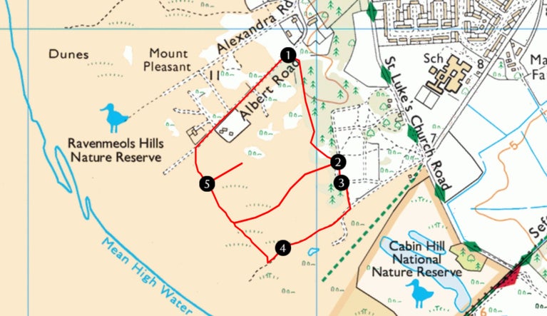 Formby Devils Hole Trail Map